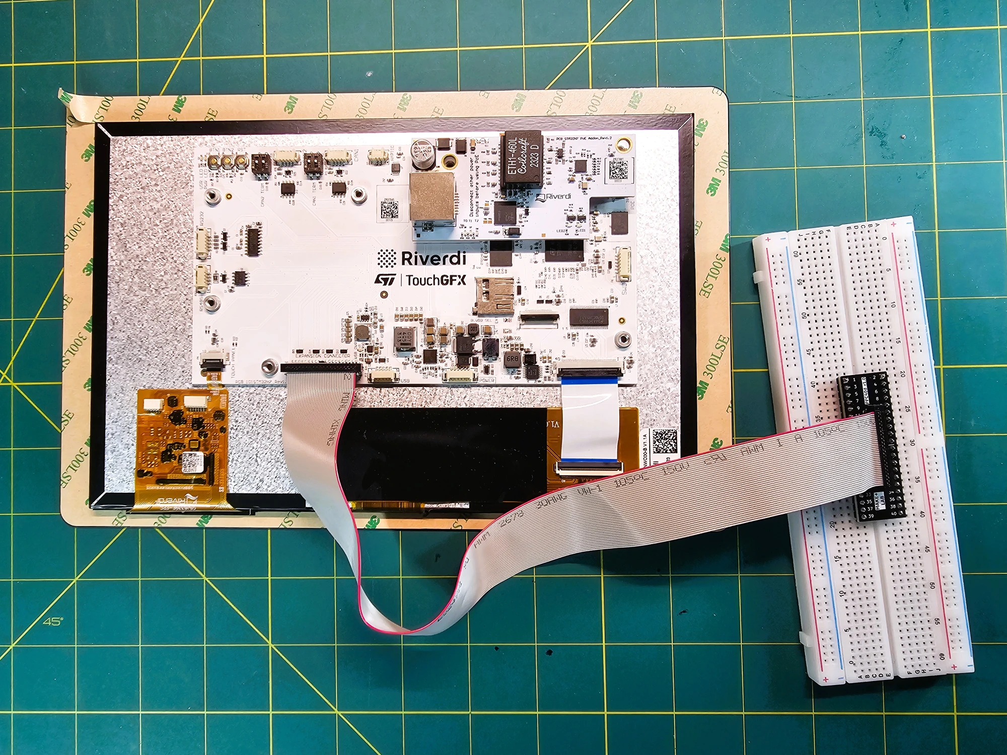 Adapter Board Connected to The Embedded Display Board